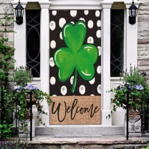 Polka Dot Welcome St Patricks Day Shamrock&hellip;