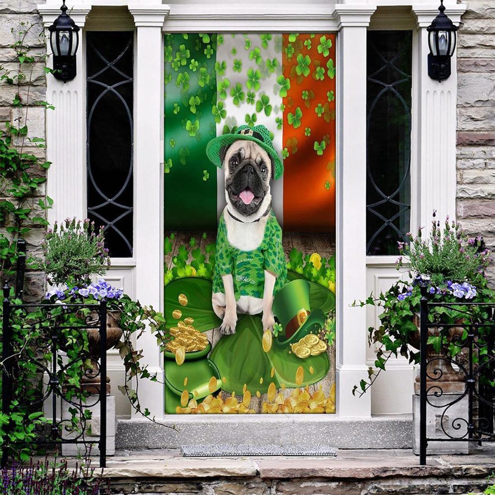 Pug Door Cover, St Patrick’s Day Door Cover, St Patrick’s Day Door Decor Pug Door Cover, St Patrick’s Day Door Cover, St Patrick’s Day Door Decor