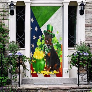 Rottweiler Door Cover, St Patrick’s Day Door&hellip;