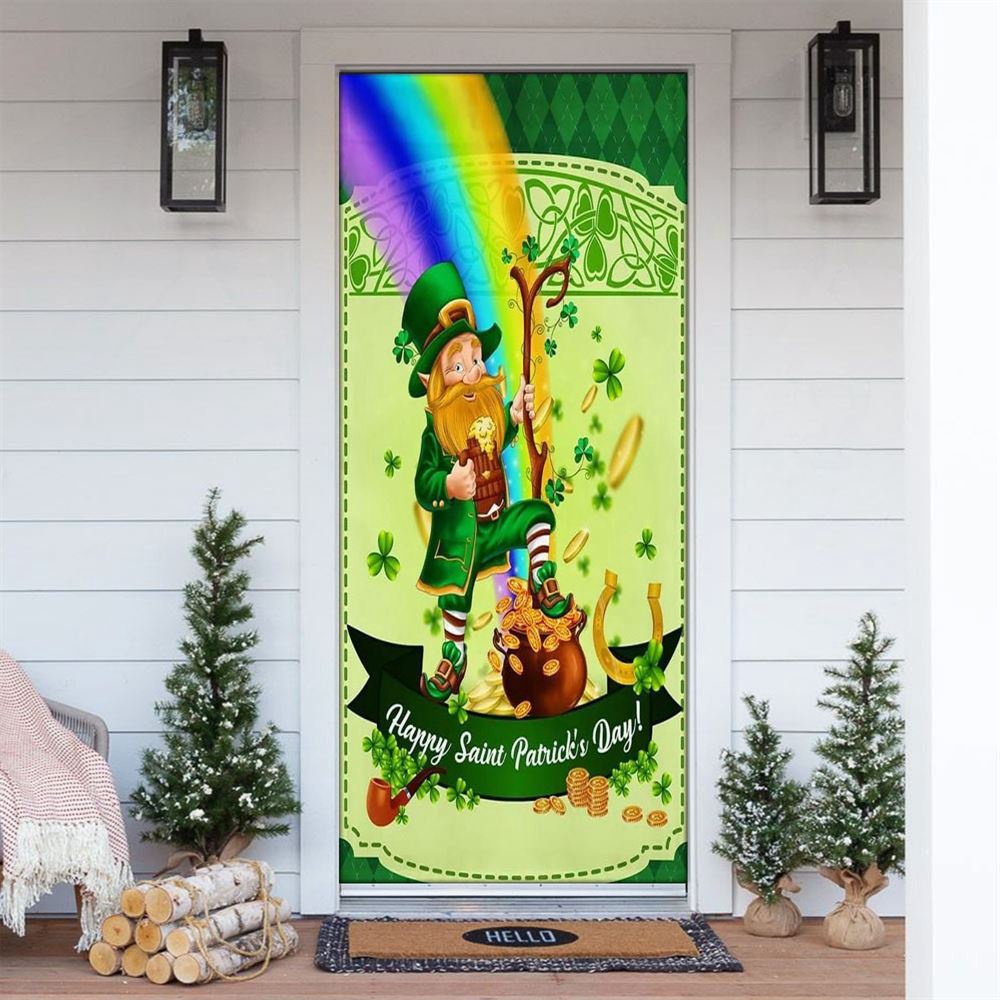 Saint Patrick’s Day Leprechaun Door Cover, St Patrick’s Day Door Cover, St Patrick’s Day Door Decor