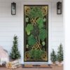 Saint Patricks Day Irish American Celtic Cross Door Cover, St Patrick’s Day Door Cover, St Patrick’s Day Door Decor