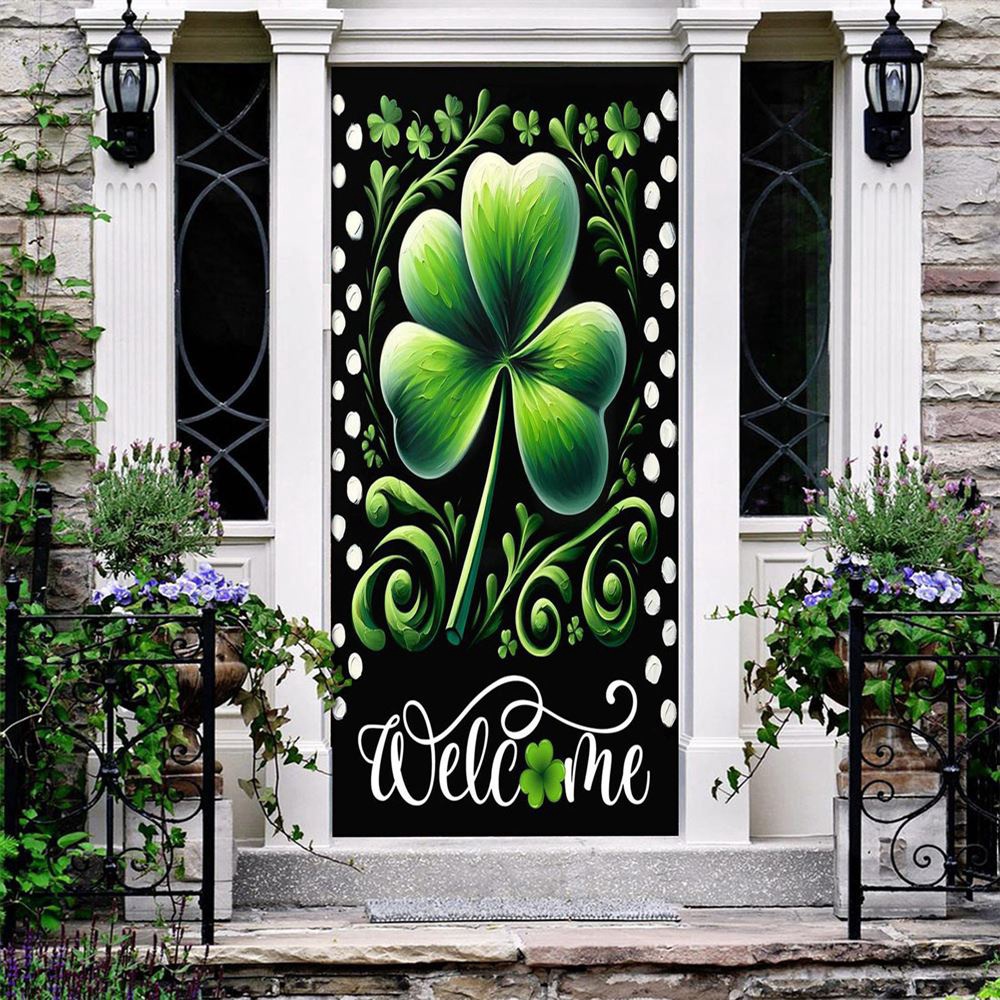 Shamrocks Door Cover, St Patrick’s Day Door Cover, St Patrick’s Day Door Decor
