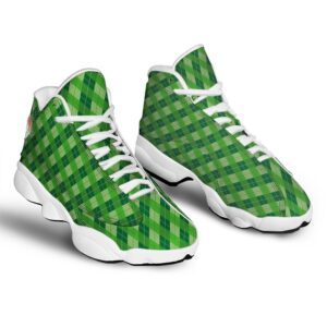 St Patrick s Day Shoes Plaid St. Patrick s Day Print Pattern White Basketball Shoes 2 z5dwq1.jpg