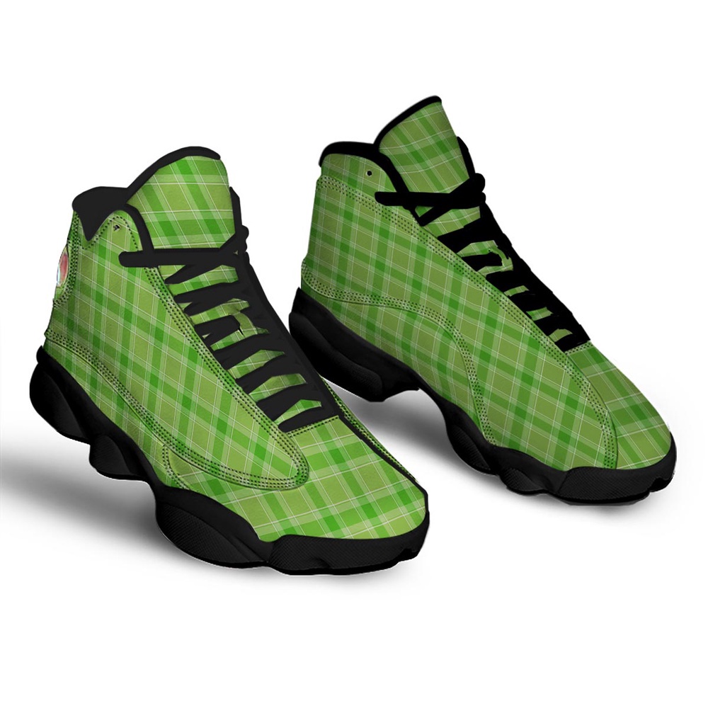 St Patrick’s Day Shoes, Saint Patrick’s Day Shamrock Plaid Print Pattern Black Basketball Shoes St Patrick’s Day Shoes, Saint Patrick’s Day Shamrock Plaid Print Pattern Black Basketball Shoes