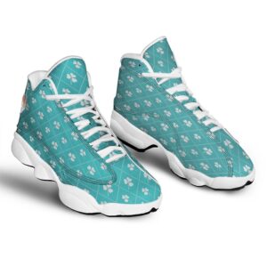 St Patrick s Day Shoes Saint Patrick s Day Shamrock Print Pattern White Basketball Shoes 2 vktrjr.jpg