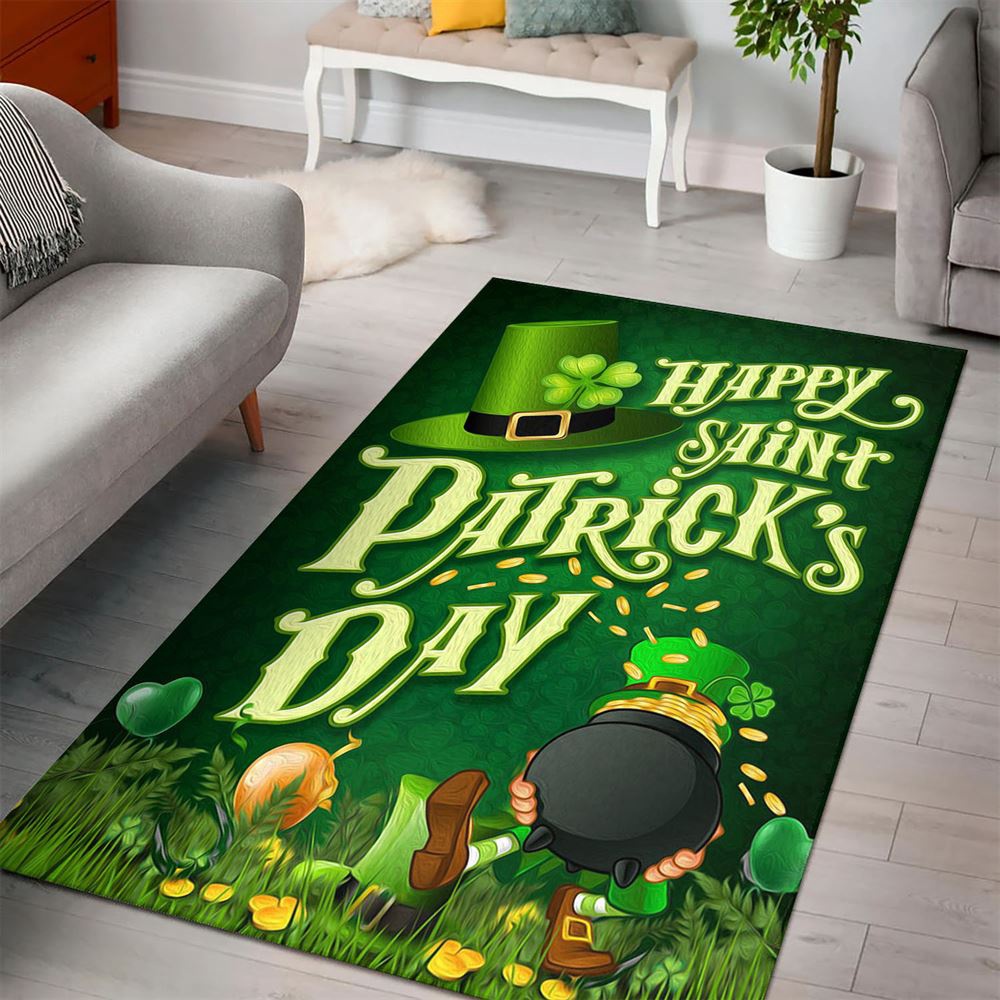 St Patricks Day Rug, America Forever Luck Of The Irish Rug