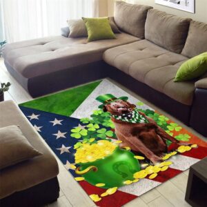 St Patricks Day Rug Chocolate Labrador Happy St Patrick Day Rug 2 mghxde.jpg
