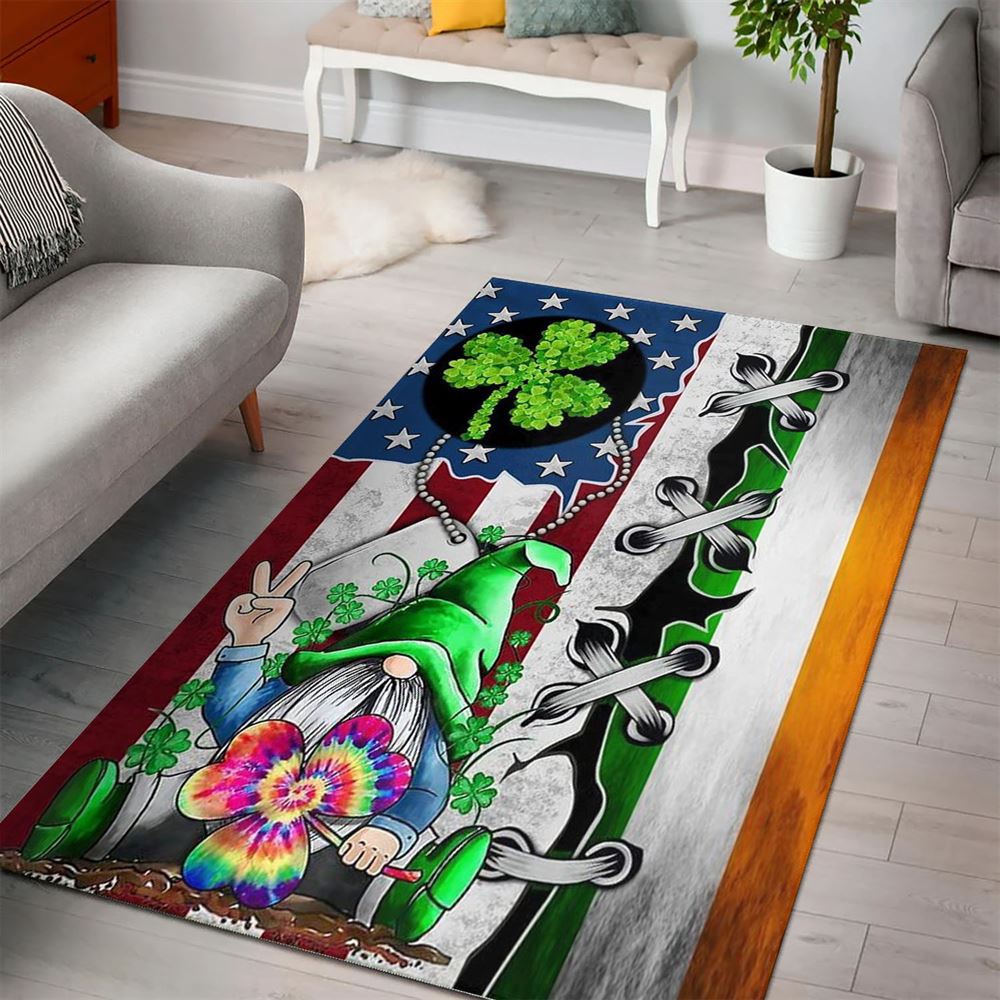 St Patricks Day Rug, Gnome St Patrick’s Day Rug