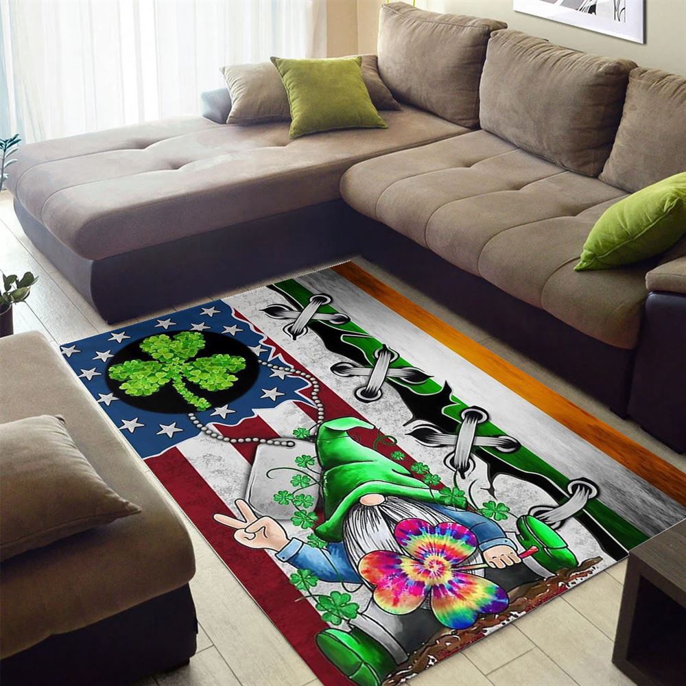 St Patricks Day Rug, Gnome St Patrick’s Day Rug