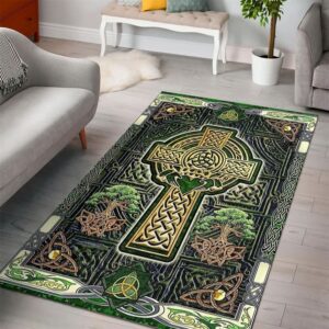 St Patricks Day Rug, Irish Celtic Cross&hellip;
