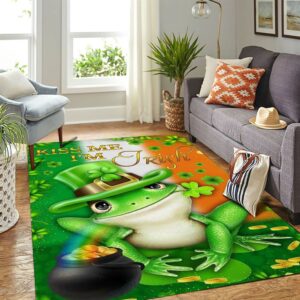 St Patricks Day Rug Kiss Me I m Irish Frog St Patrick s Day Rug 3 tznhd0.jpg