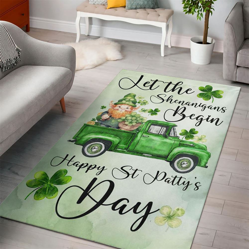 St Patricks Day Rug, Let The Shenanigans Begin Rugs, Gift For The Irish