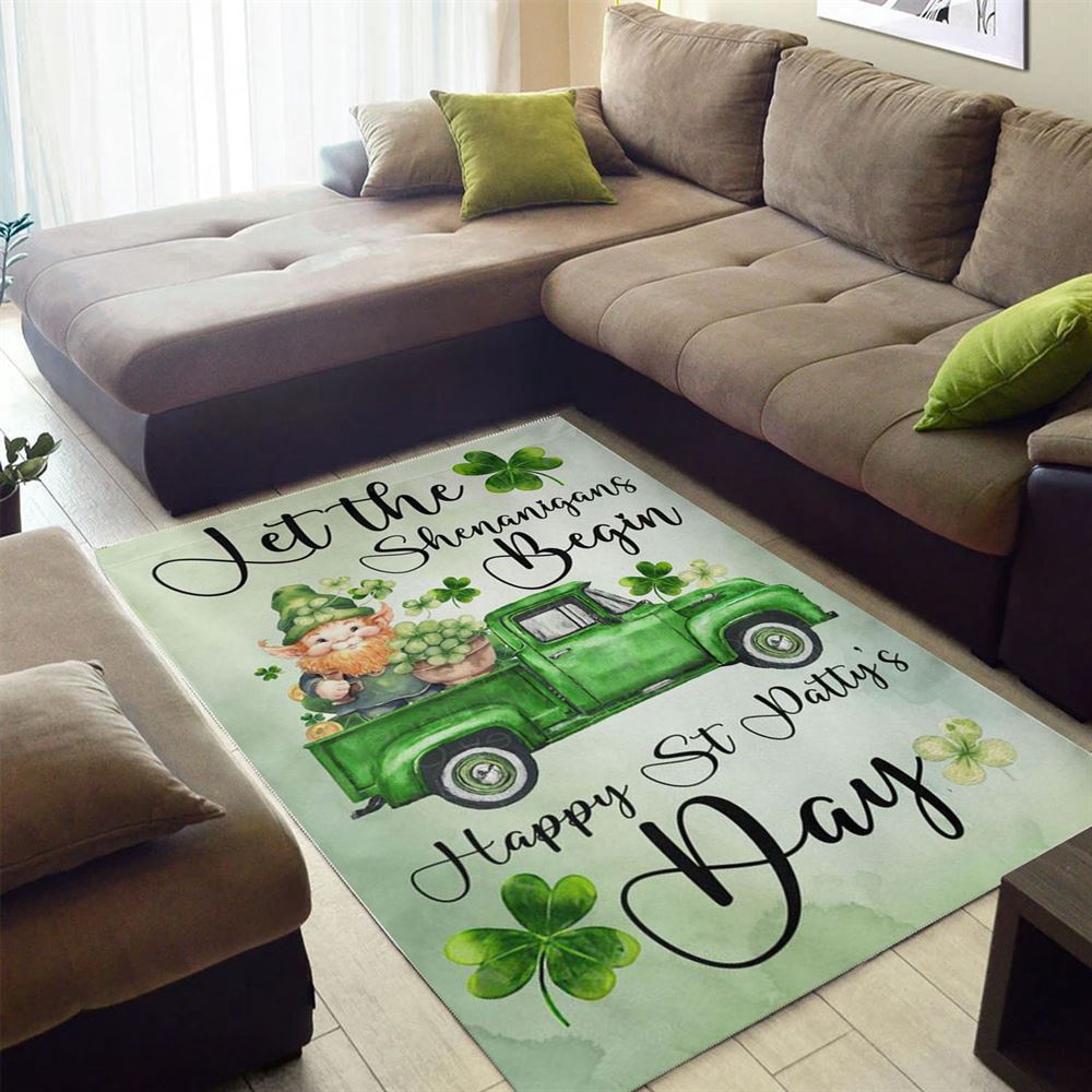 St Patricks Day Rug, Let The Shenanigans Begin Rugs, Gift For The Irish