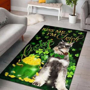 St Patricks Day Rug, Miniature Schnauzer Kiss&hellip;