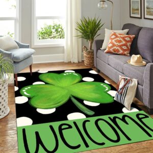 St Patricks Day Rug Polka Dot Welcome St Patrick s Day Shamrock Clover Rug 3 rbnxh1.jpg
