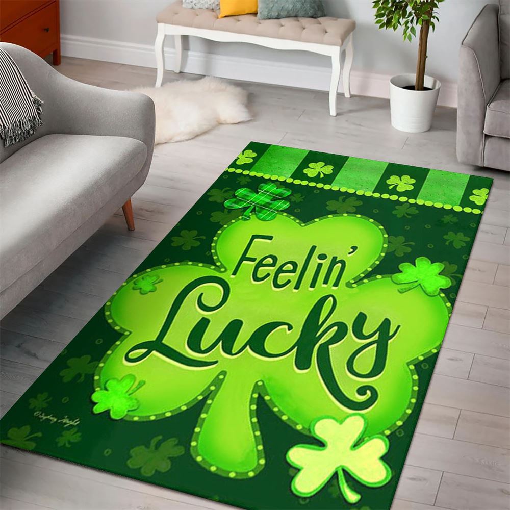 St Patricks Day Rug, St Patrick’s Day Feelin’ LuckyRug
