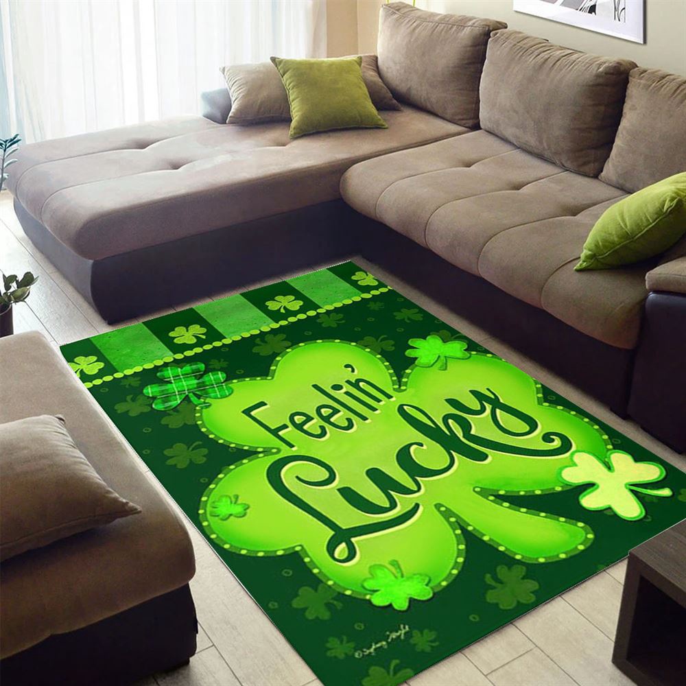 St Patricks Day Rug, St Patrick’s Day Feelin’ LuckyRug