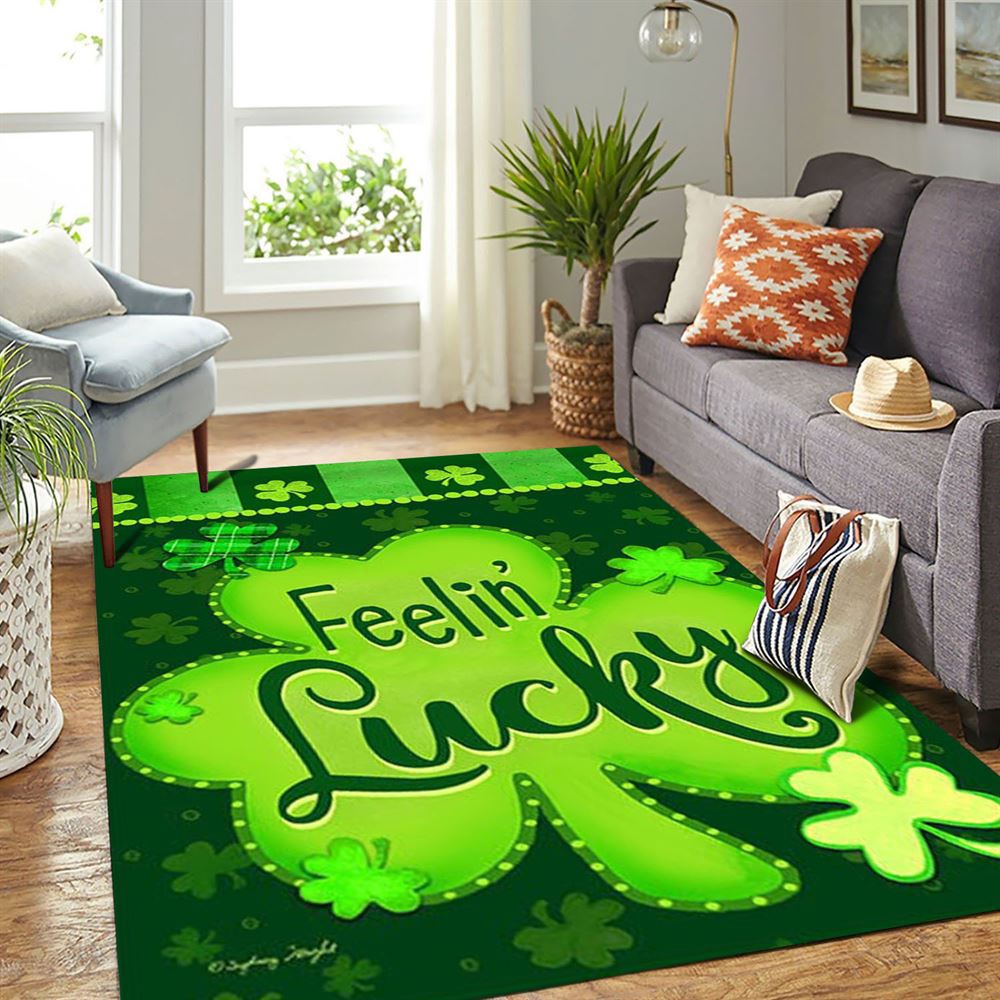 St Patricks Day Rug, St Patrick’s Day Feelin’ LuckyRug