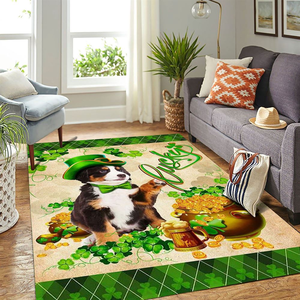 St Patricks Day Rug, St Patricks Day Australian Shepherd Rug