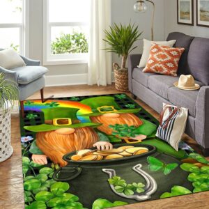 St Patricks Day Rug St Patricks Day Leprechaun Gnome Shamrock Gold Rug 3 sedkrk.jpg