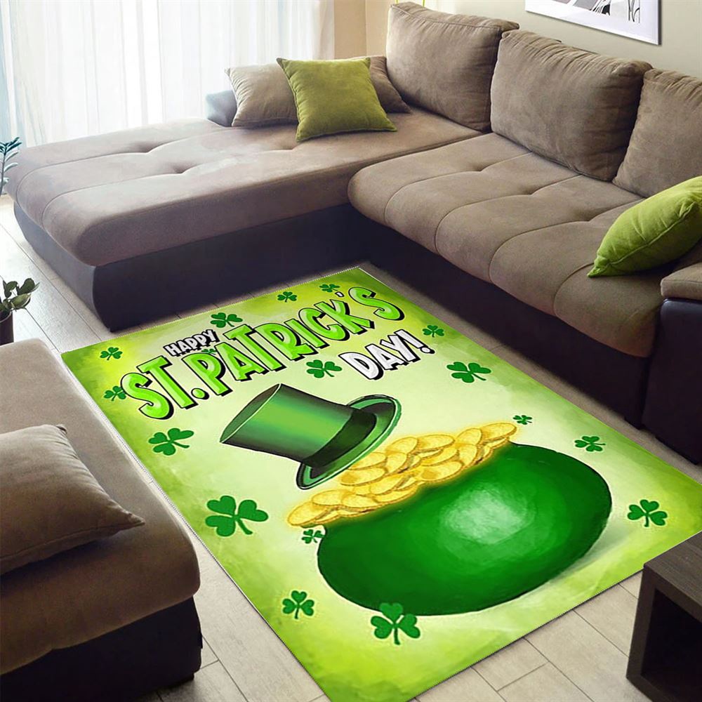 St Patricks Day Rug, St Patty’s Pot O’ Gold Rug