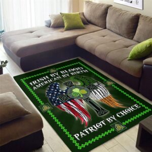 St Patricks Day Rug The Irish Celtic Cross Irish By Blood Rug 2 t12x6g.jpg
