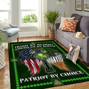 St Patricks Day Rug The Irish Celtic Cross Irish By Blood Rug 3 ztis57.jpg