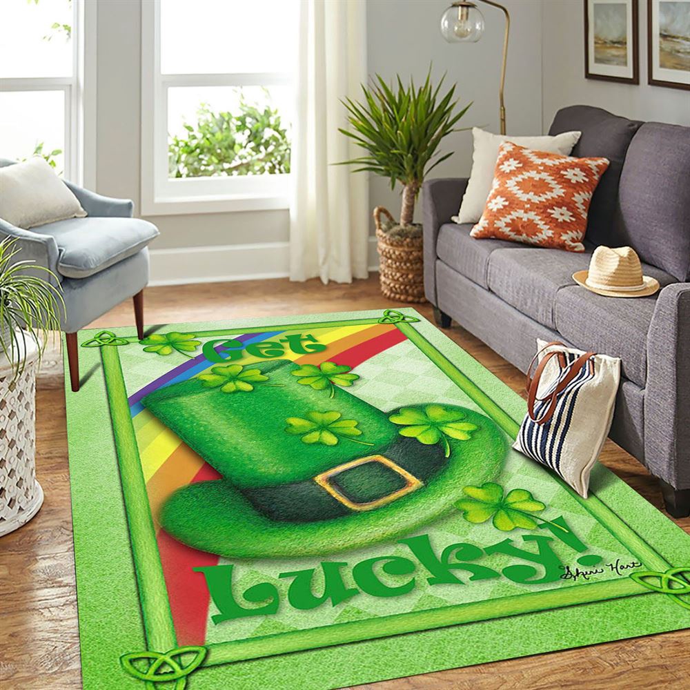 St Patricks Day Rug, Toland Rug Get Lucky Leprechaun