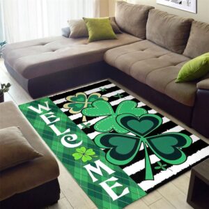 St Patricks Day Rug Welcome Shamrocks Rugs 2 jzibei.jpg