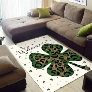 St Patricks Day Rug Welcome St Patrick s Day Leopard Shamrock Clover Rug 2 hpnc0e.jpg