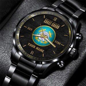 US Coast Guard Black Fashion Watch Custom&hellip;