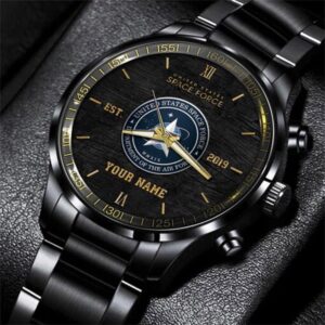 US Space Force Black Fashion Watch Custom&hellip;