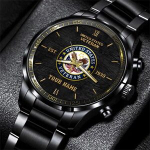 US Veteran Black Fashion Watch Custom Name,&hellip;