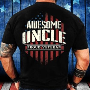 Veteran T Shirt, Awesome Uncle Proud Veteran&hellip;