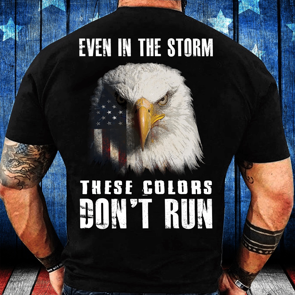 Veteran T Shirt, Even In The Storm These Colors Don’t Run T-Shirt, Veterans Day Shirts