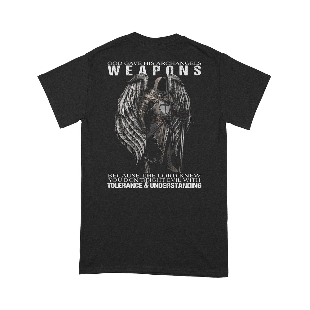 Veteran T Shirt, God Gave His Archangels Weapons Because The Lord Knew Premium T-Shirt, Veterans Day Shirts