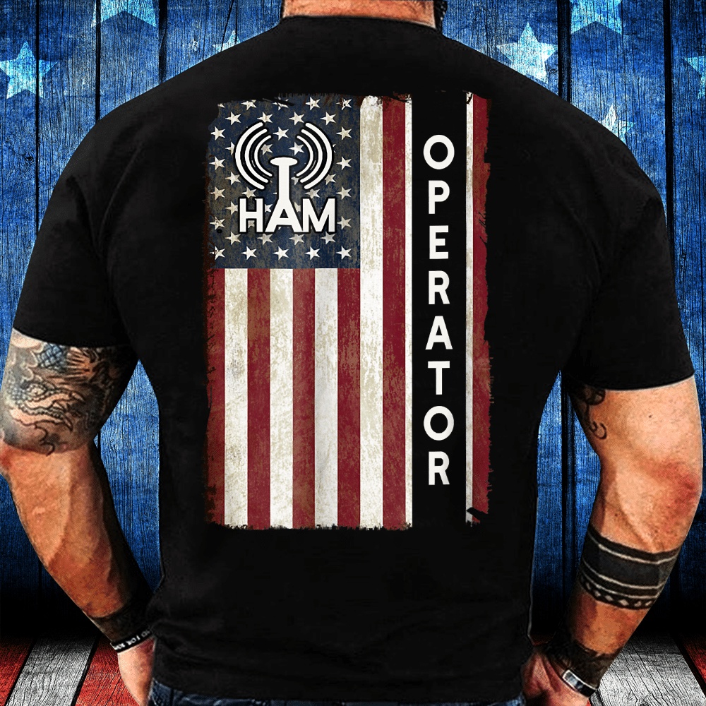 Veteran T Shirt, Ham Radio Operator Shirt 4th July American Flag Veteran T-Shirt, Veterans Day Shirts