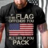 Veteran T Shirt, If This Flag Offends You I’ll Help You Pack Shirt US Military Veteran T-Shirt, Veterans Day Shirts