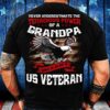 Veteran T Shirt, Never Underestimate The Tenacious Power Of A Grandpa Who Is Also A U.S. Veteran T-Shirt, Veterans Day Shirts