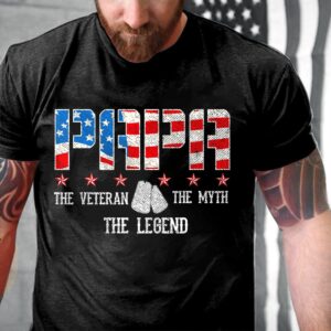 Veteran T Shirt, Papa The Veteran The&hellip;