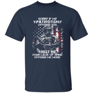 Veteran T Shirt Sorry If My Patriotism Offends You Trust Me Your Lack Of Spine Offends Me More T Shirts Veterans Day Shirts 2 tb3xyt.jpg