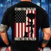 Veteran T Shirt, Stand For Flag Kneel For The Fallen Patriotic Military Veteran American Flag T-Shirt, Veterans Day Shirts