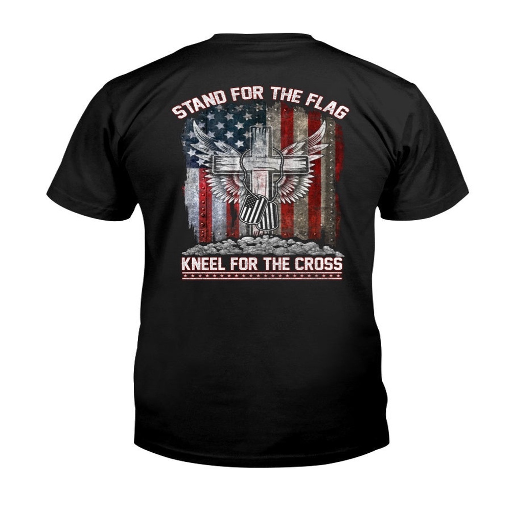 Veteran T Shirt, Stand For The Flag Kneel For The Cross Premium T-Shirt, Veterans Day Shirts
