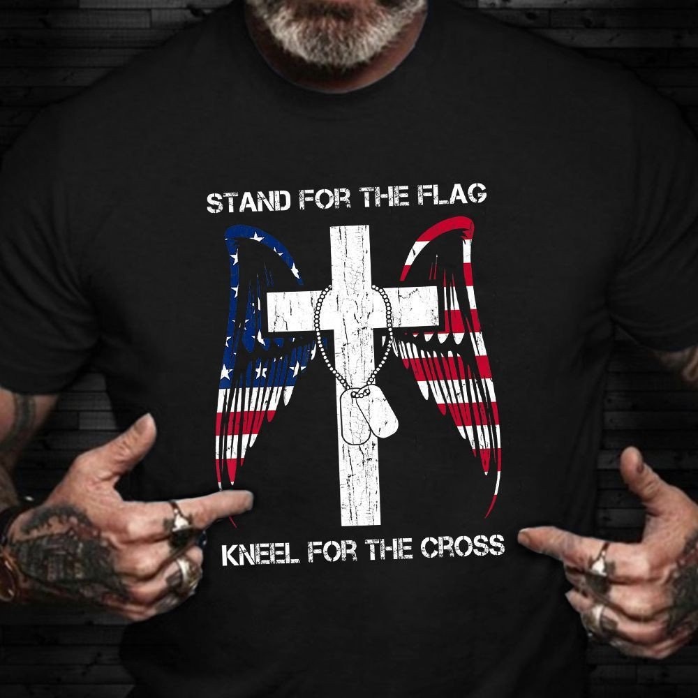 Veteran T Shirt, Stand For The Flag Kneel For The Cross Shirt Remembrance US Veteran T-Shirt Veterans Day Gifts, Veterans Day Shirts