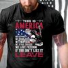 Veteran T Shirt, This Is America If You Don’t Like It Leave Premium T-shirt, Veterans Day Shirts