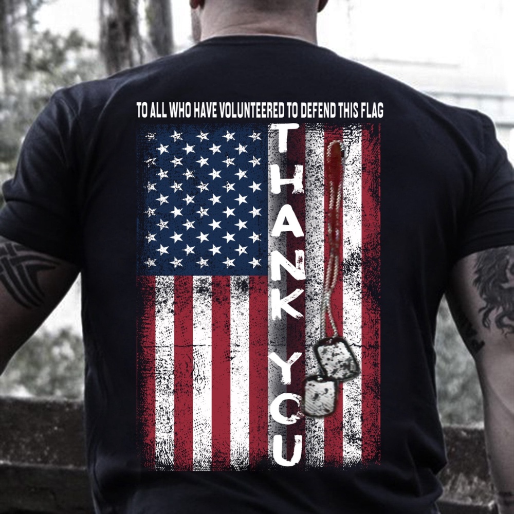 Veteran T Shirt, To All Who Defend The Flag Thank You T-Shirt, Veterans Day Shirts