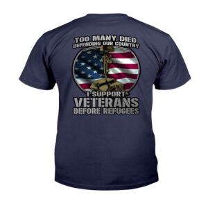 Veteran T Shirt, Too Many Died Defending&hellip;