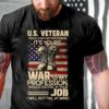 Veteran T Shirt, I’m A Dad Grandpa And A Veteran Nothing Scares Me T-Shirt, Veterans Day Shirts