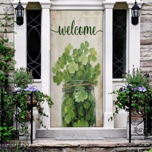 Welcome Shamrocks In The Bottle Door Cover St Patrick s Day Door Cover St Patrick s Day Door Decor 2 kqpll3.jpg