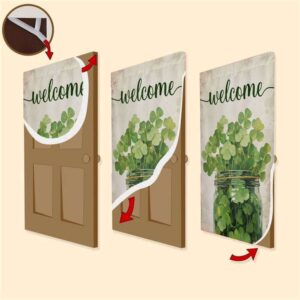 Welcome Shamrocks In The Bottle Door Cover St Patrick s Day Door Cover St Patrick s Day Door Decor 3 kuzfpt.jpg